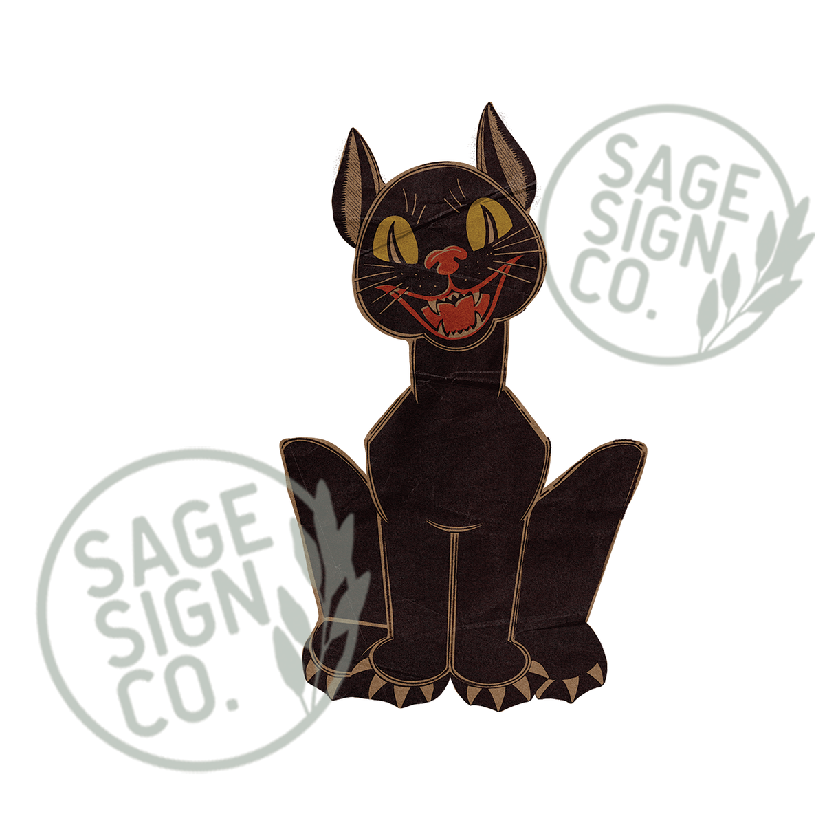 Haunted Stare Cat (Custom Carved)