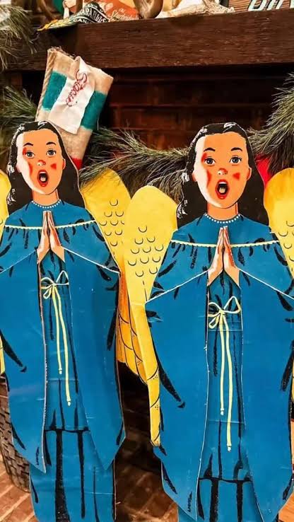 Douglas Fir Angel Choir Girl Sign Vintage Inspired FREE SHIPPING