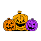 Jackolantern Leaf Bag Trio (Custom Carved)