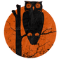 Owl Roosting On Branch With Moon (Custom Carved)