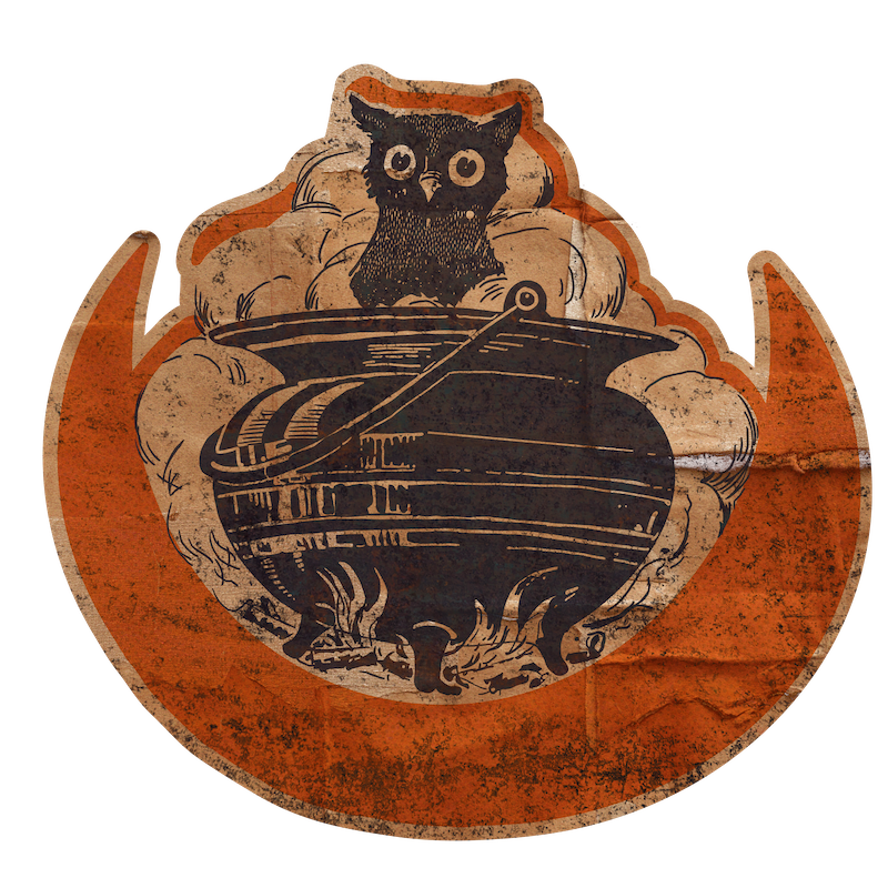 Owl In Cauldron (Custom Carved)
