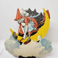 Witch on Cloud With Cats (Custom Carved)