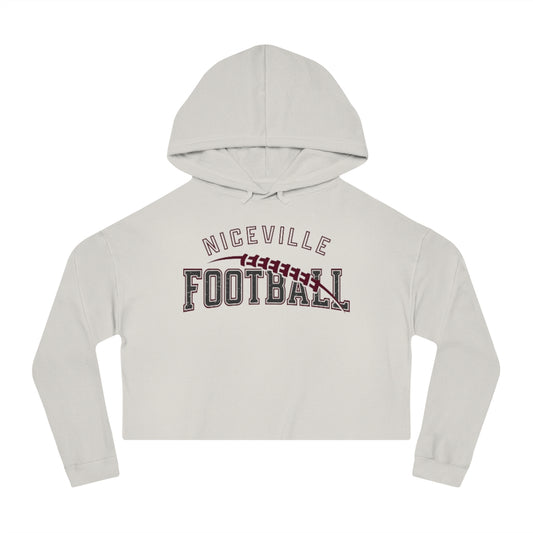 NICEVILLE FOOTBALL W/ FOOTBALL GRAPHIC - Women’s Cropped Hoodie