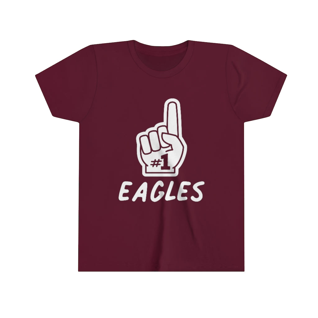 FOAM FINGER NUMBER ONE EAGLES  - Youth Short Sleeve Tee BELLA+CANVAS