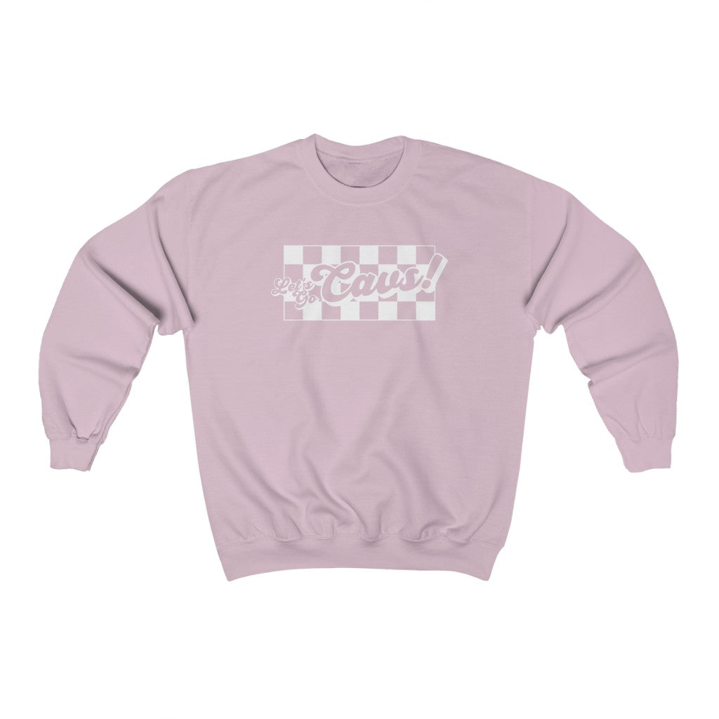 LET'S GO CAVS RETRO CHECKERBOARD Unisex Heavy Blend™ Crewneck Sweatshi –  SageSignCo