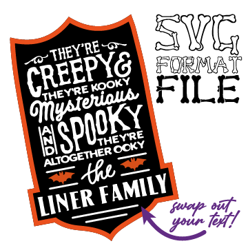 NOT-SO-SPOOKY 👾 Monster Family Lyrics Design SVG FILE