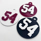 ADD-ON ITEM  Jersey Number Keychain PERSONALIZED LASERCUT