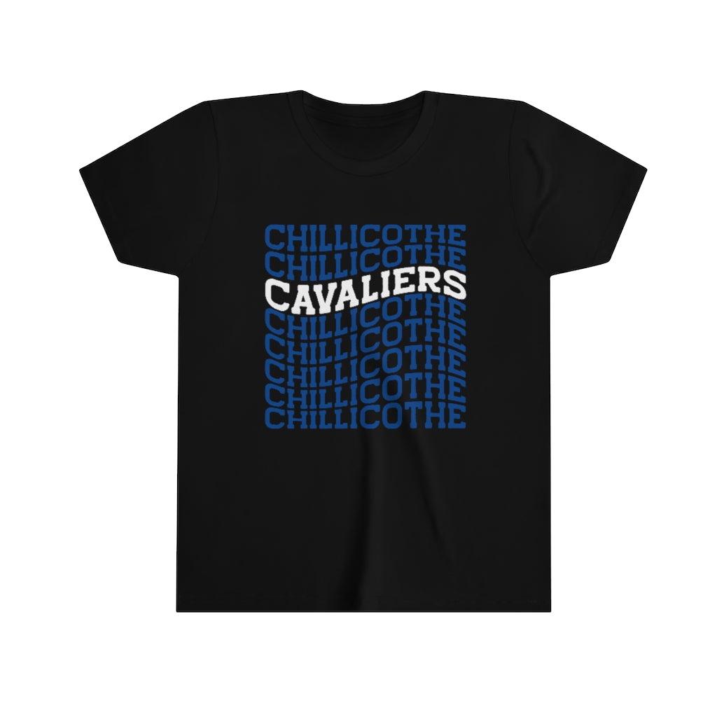REPEATED CHILLICOTHE AND CAVALIERS KNOCKOUT Youth Short Sleeve Tee